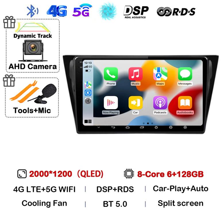 Android 14 Wireless Carplay Auto For VW Volkswagen Bora 2016 2017 2018 Car Radio Autoradio Stereo Multimedia Video Player Audio