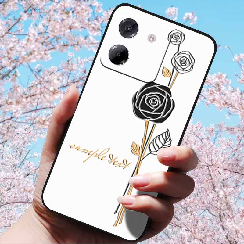 For Xiaomi Poco M7 Pro 5G Case 3D Relief Flower Emboss Soft Silicone various Flower For Poco M7 Pro 5G 3D CuteCartoon Cover Case