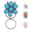 Giftable Floral Key Clip Keychain Women Bohemian Bag Charm Sturdy Keyring Purse Accessory Hanging Decoration