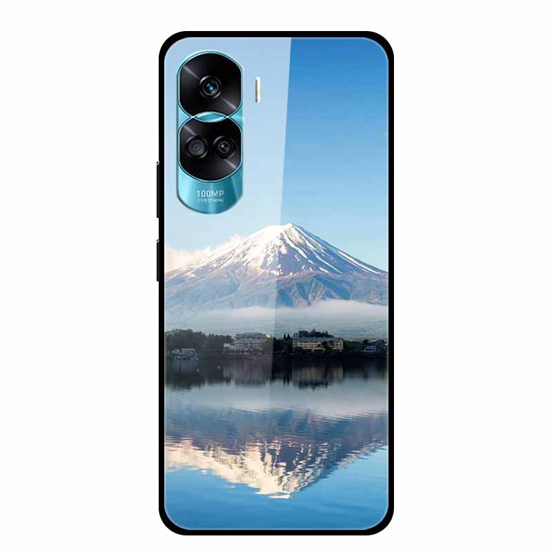 For Honor 90 Lite Case Honor90 Pro 5G Wolf Cats Tempered Glass Hard Covers for HuaWei HONOR 90 Pro 90Lite Protective Luxury Capa