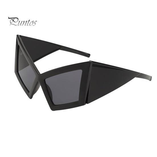 Break-resistant Sunglasses Futuristic Geometric Sunglasses, Edgy Triangle Frame Shades, Trendy UV Eye-catching Protection Sun Glasses for Women Street