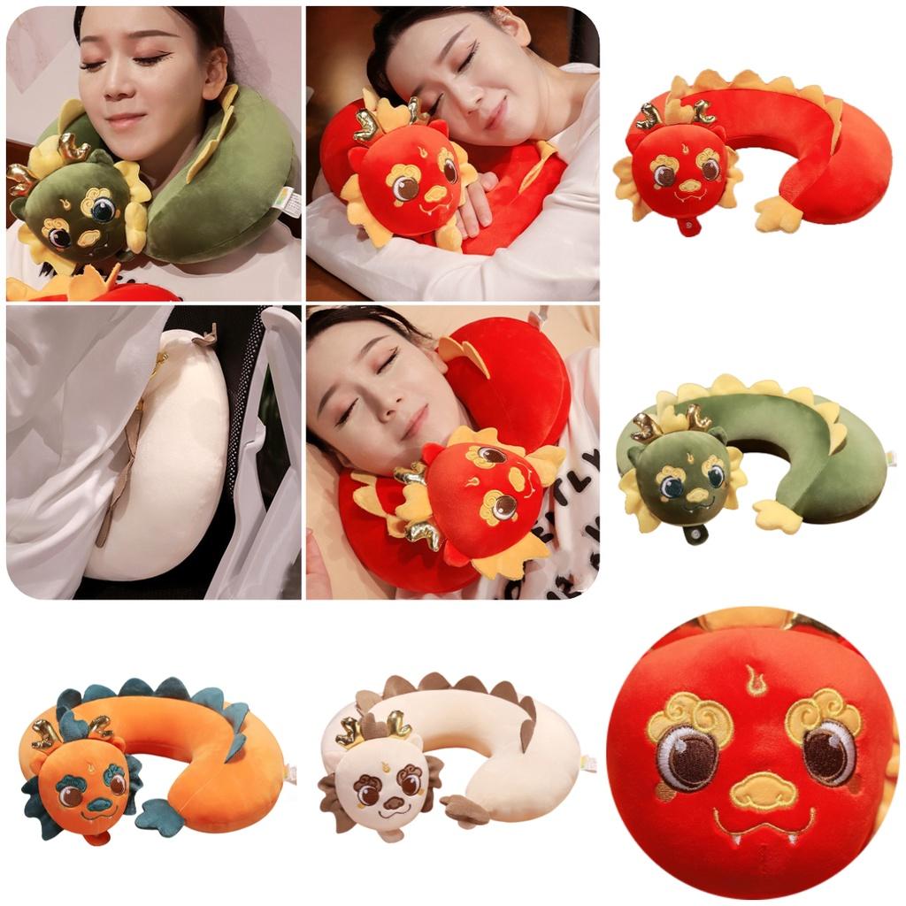 Wholesale Dragon Luck U-shaped Neck Pillow Ideal Gift For New Year And Festivals