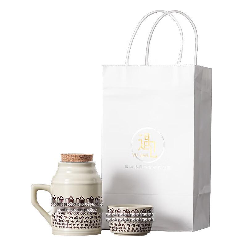 Ru Kiln Ceramic Tea Mug with Stainless Steel Filter