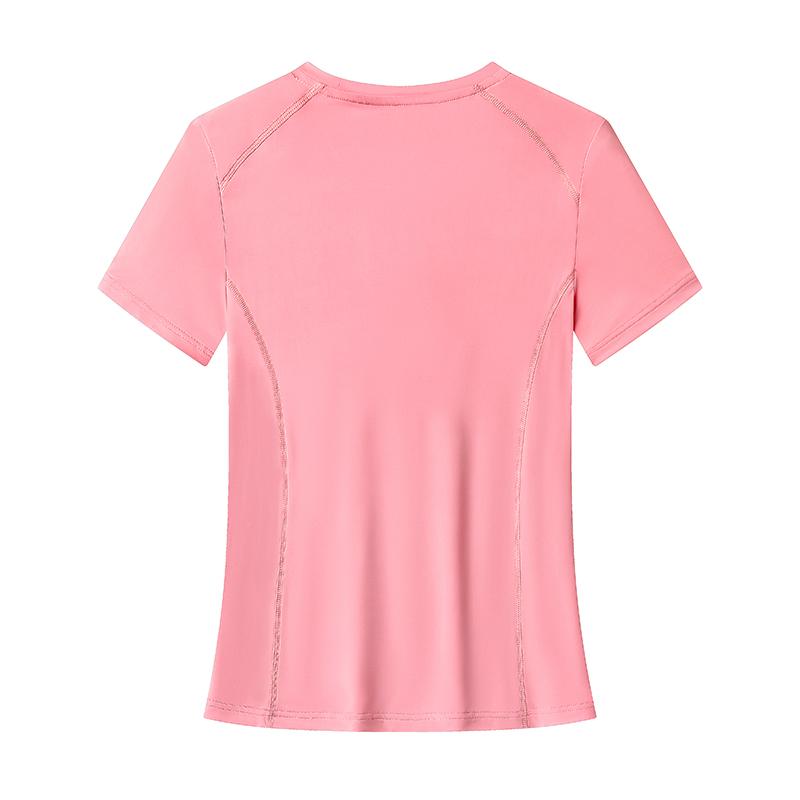 Sportliches kurzärmeliges Color-Blocking Fitness-Top, Enger Damen Yoga-Anzug, Lässiges T-Shirt für Laufen im Freien