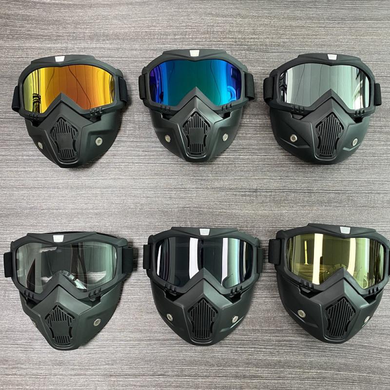 Protective Glasses Motorcycle Helmet Outdoor Sports Windproof Dustproof Eye Glasses Ski Snowboard Goggles Motocross Riot Contr