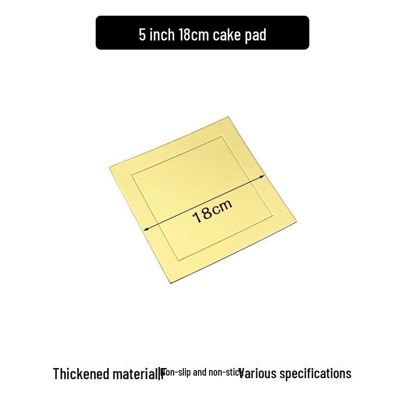 Square Golden Cake Base Boards