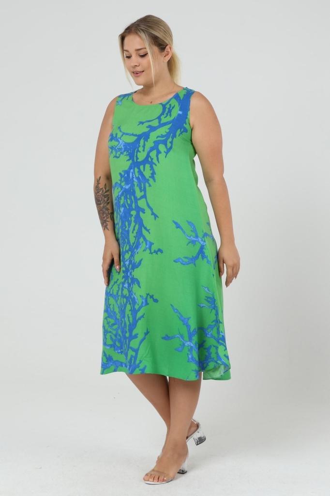 Damen Übergröße Kleid Sommer Plus Size Trägerkleid Viskose