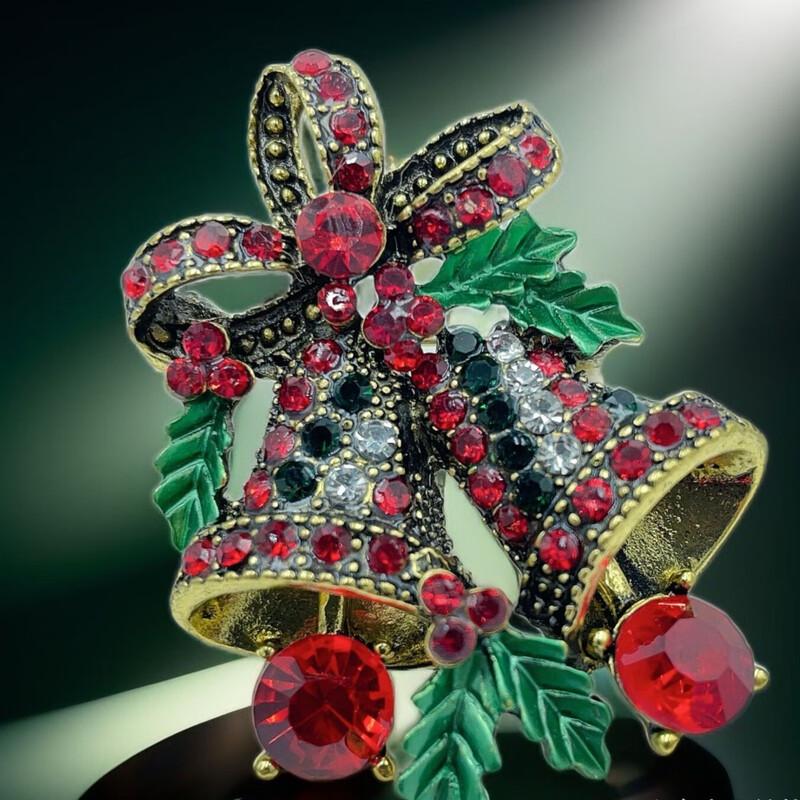 Рождественская брошь-колокольчик Fumaide