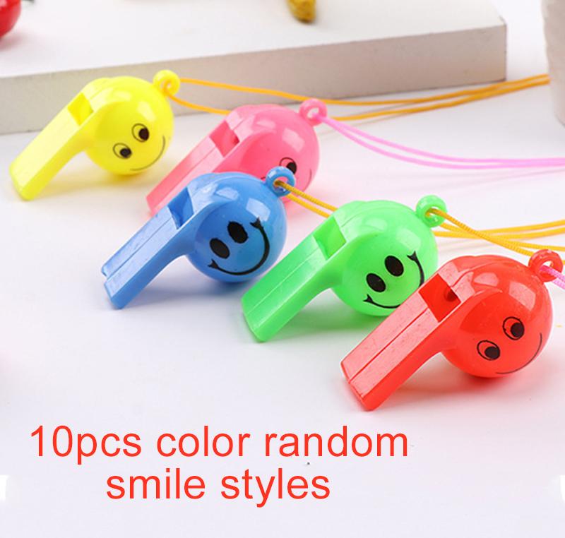 

5/10pcs Whistle with Rope Stainless Steel/Plastic Cartoon Cute Outdoors Party Supplies Tools Noise Manufacturing Products TMZ