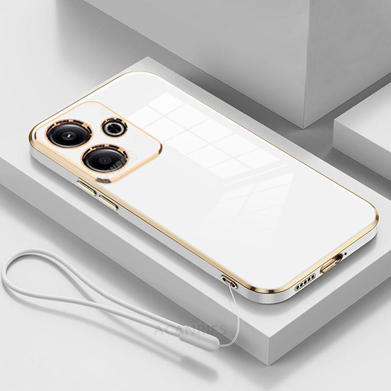 

Redmi13 Luxury Plating Silicone Case On For Xiaomi Redmi 13 13c 4g 12 12c Soft Cover Poco M6 Plus 5g X6 F6 F5 Pocof6 C55 Poco F6