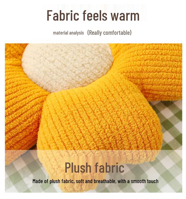 Cloud Daisy Flower Throw Pillow for Sofa, Chair, Office, Bedroom, or Floor Cushion