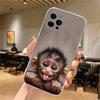 Monkey Sipping Caprisun Meme Phone Case For iPhone 15,14,13,12,11 Plus,Pro,Max,XR,XS,X,7,8 Plus,SE,Mini Transparent Soft Cover