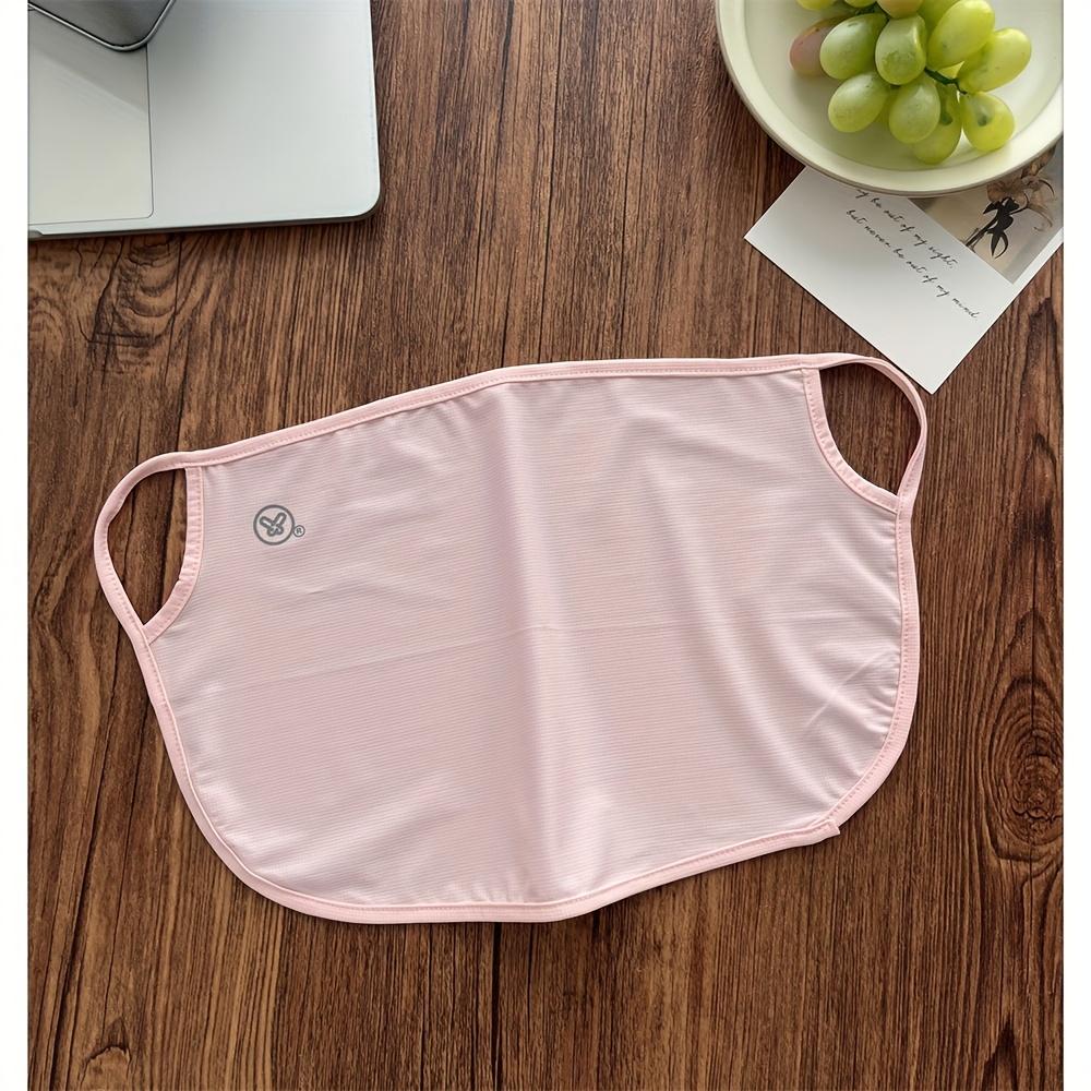 1PC Summer New Sunscreen Mask Women s Full Face UV Protection Ear Hanging Driving Mask Breathable Ice Silk Mask Holiday Gift розовый