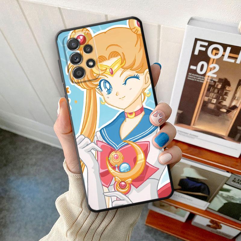 TPU Soft Case for Samsung Galaxy A30 A70 A71 A50 A51 A01 A40 A20e A20s A10 A20 A04 A03 Armor Cover Lovely Sailors-WarriorGirl