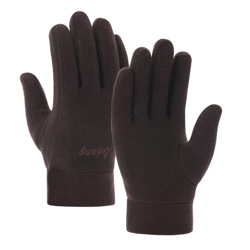 New Winter Fleece Gloves Men Women Thermal Fleece Cold Resistance Wind Waterproof Warm Outdoor Cycling Ski Touchscreen Mitten