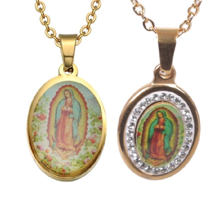 Graceful Stainless Steel Necklace Women Religious Statement Necklace Comfortable Chain Necklace for Religious Activity