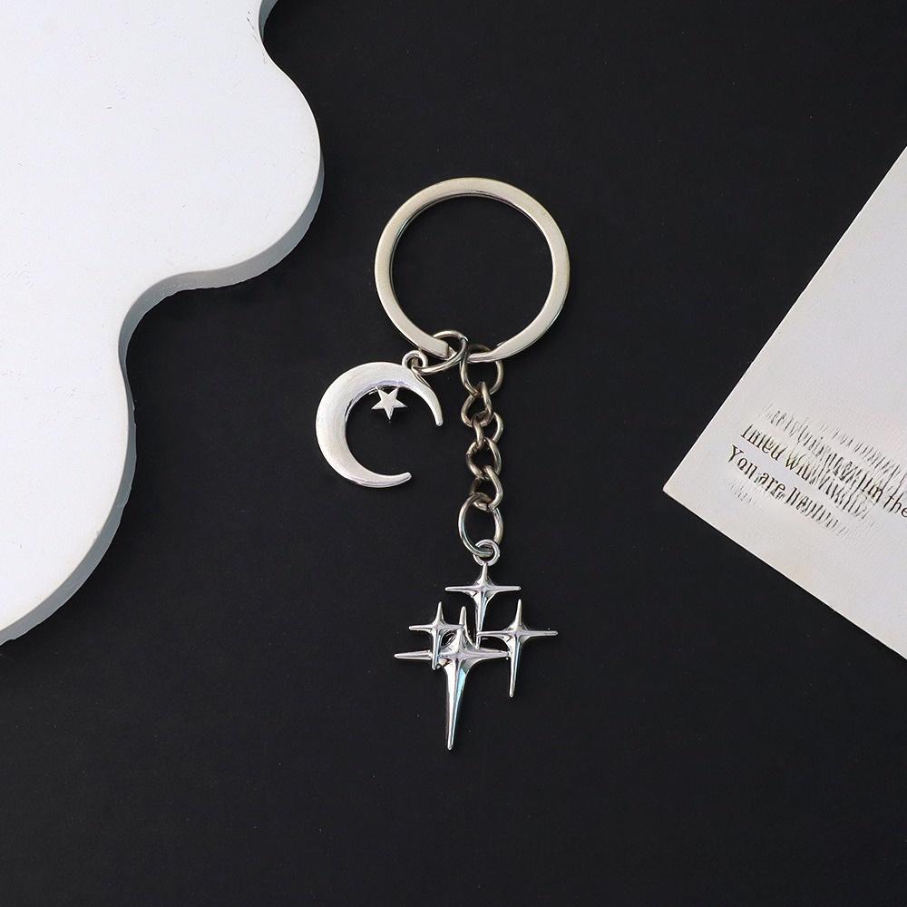 Metal Metal Key Rings Y2K Cellphone Lanyard Pendant New Star Moon Keychain Bag Decoration