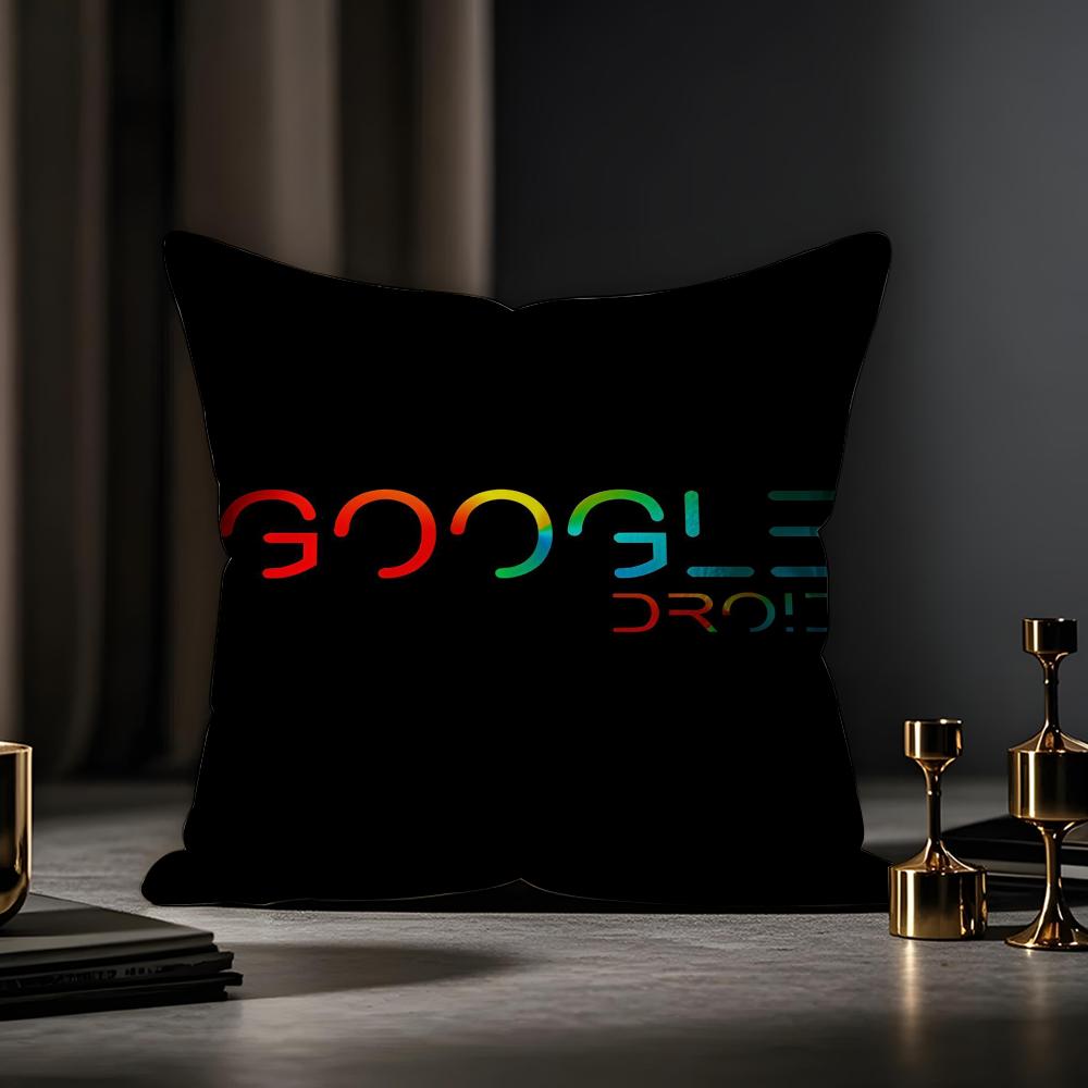Google Cushion Cover Anti-dustmite Pillowcase Invisible Zipper Silky Short Plush Sofa Cushion Cover