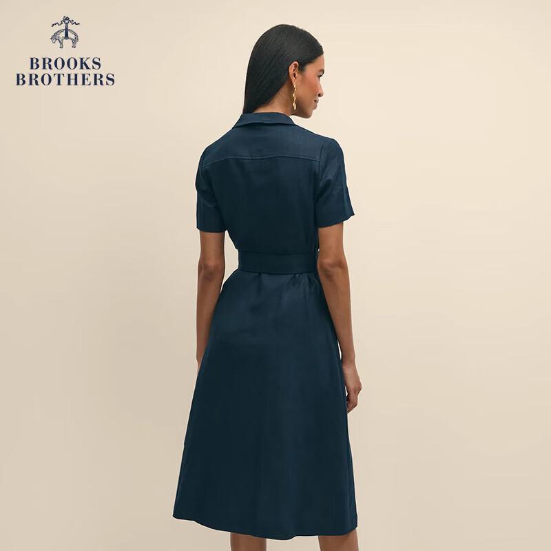 Brooks Brothers Women's Linen Cuban Collar Dress