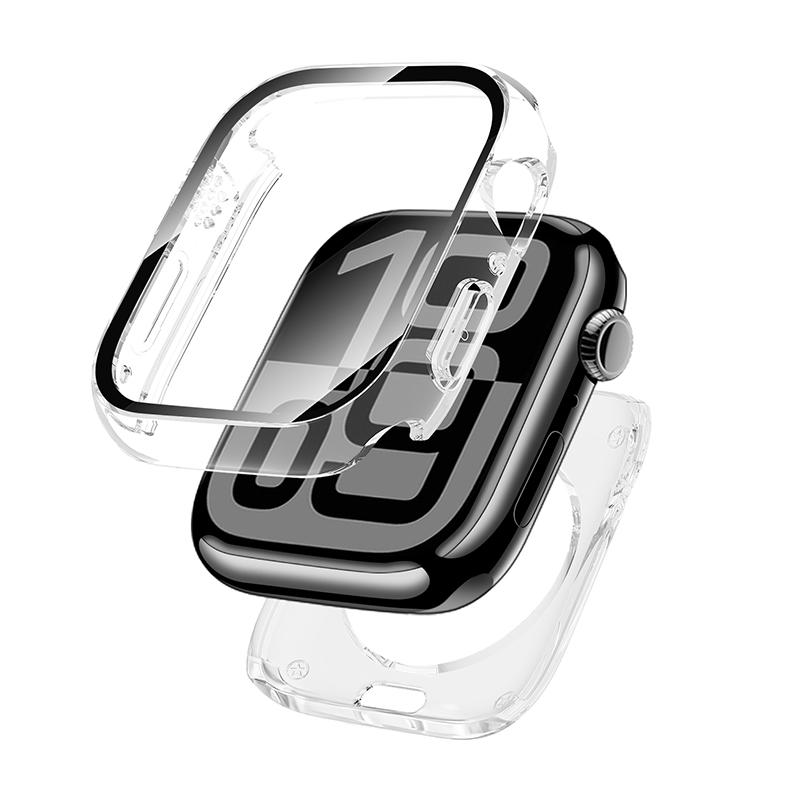 Waterproof Cover+Glass for Apple Watch 11 10 Case 46mm 42mm 45mm 41mm 44mm Hard PC Screen Protector for iWatch 9 8 7 6 5 4 SE 7