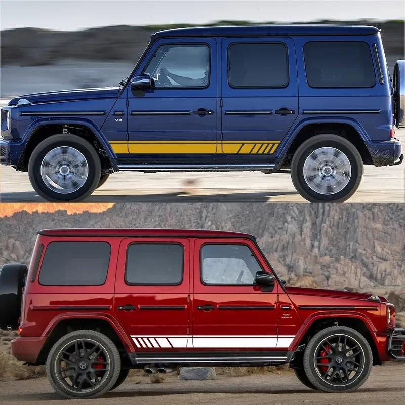 Car Door Side Vinyl Stickers For Mercedes Benz G Glass G55 G63 AMG W463 G500 Class G350D Auto Stripes Decor Decals Accessories