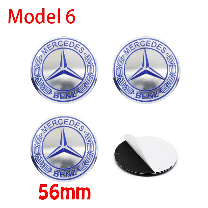 4Pcs 56mm 60mm 65mm Car Wheel Stickers Center Hub Cap Car Emblem Badge Decal For Mercedes Benz AMG W204 W205 W210 W211 W212 W213