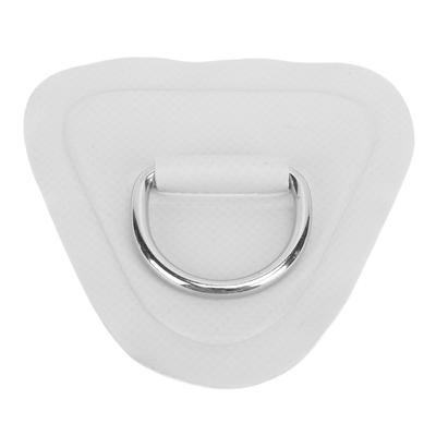 D Ring Patch Triangle UV Proof PVC Patch D Ring Rope Buckle for Inflatable Boat Kayak Dinghy Grey