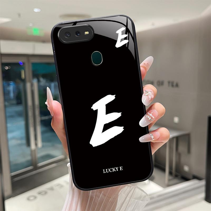 

Phone Case For Oppo A5S AX5S A12 Covers Unique Letter Protective Black Case For OPPO A 5S X5S A 12 Tempered Glass Soft TPU Shell OPPO A5s (AX5s)
