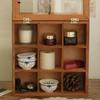 Wooden Jewelry Storage Box with 9 Compartments – Clear Acrylic Lid Organizer for Crystals, Accessories, and Small Items