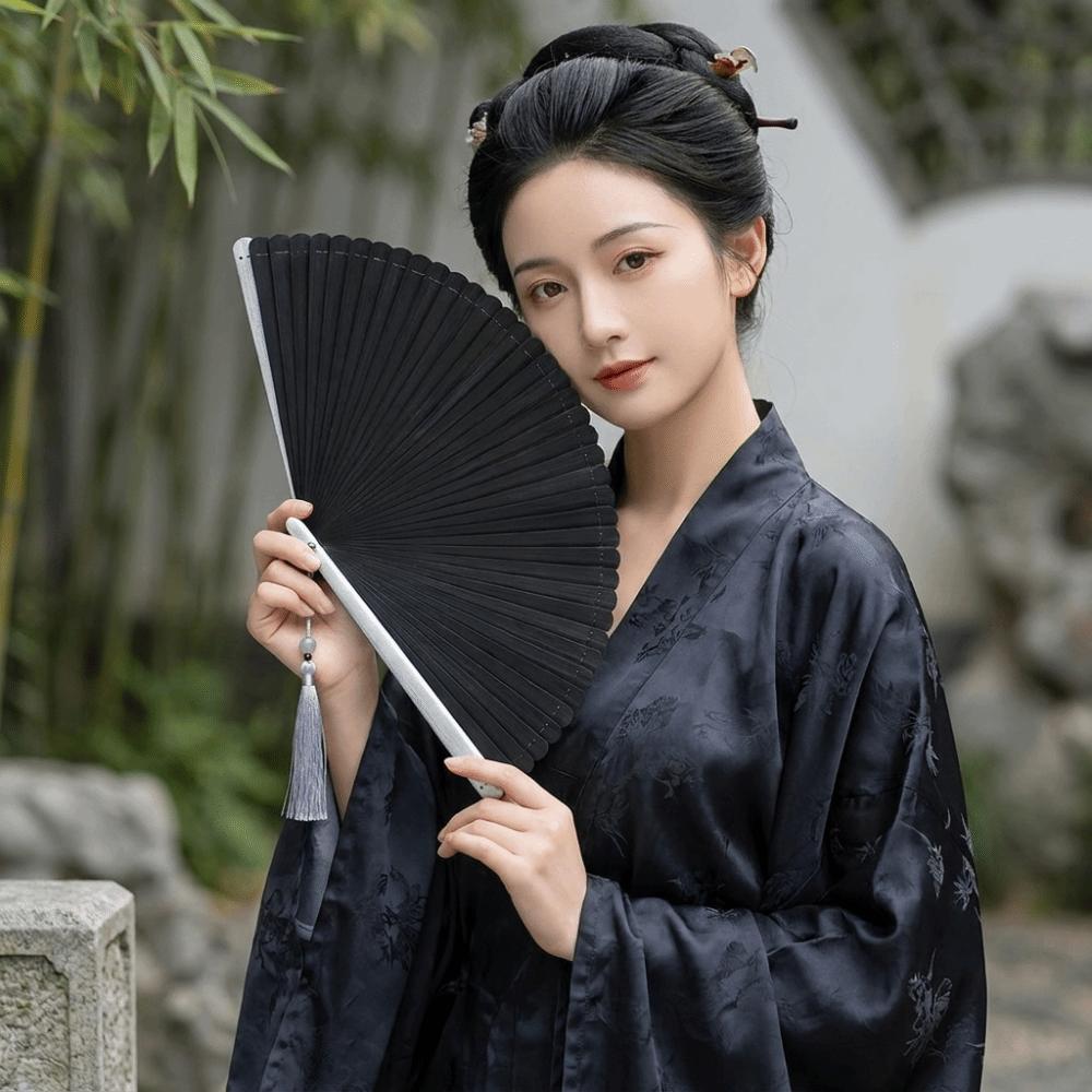Mini Handheld Fan Portable Chinese Style Fan Creative Tassel Folding Fan Stage Performance