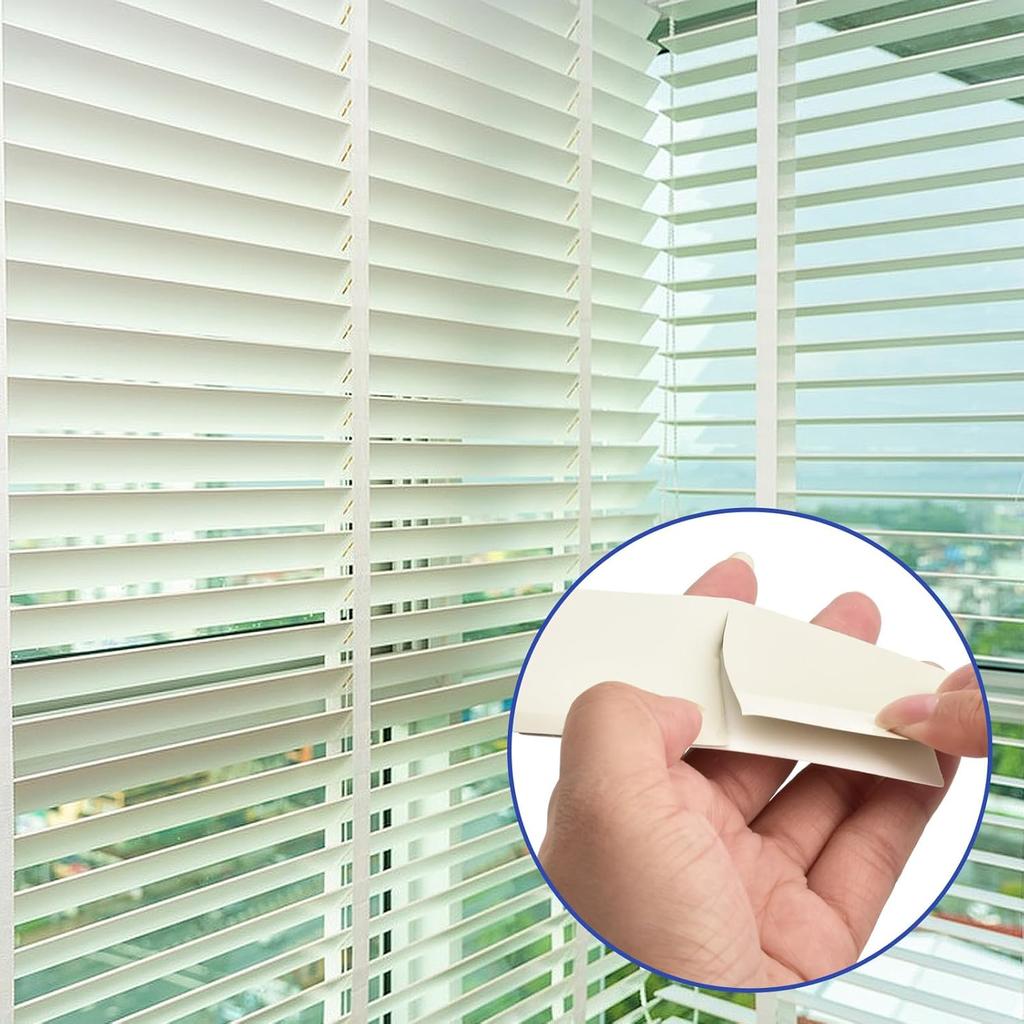 8 Pcs Horizontal Blind Repair Tabs Mini Blind Slat Repair Kit Horizontal Blinds Replacement Slats White Blind Fixers for Horizontal Blinds (1" W x 3"