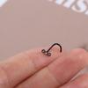 Opal Nostril Zircon Nose Screw Studs Stainless Steel  Trendy   Women