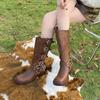 Fashion Fashion 2025 Belt Buckle Women's Boots New Metal Decoration Modern Boots Women Winter Rome Retro Best Seller Knee-High Boots