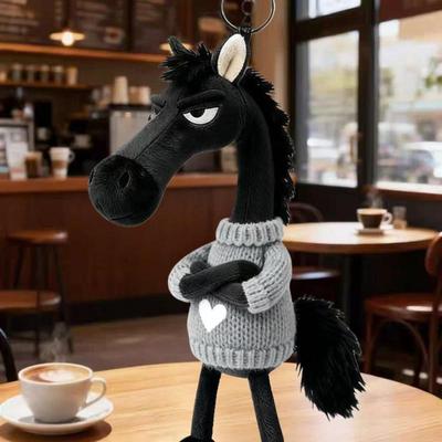 2026 Year Of The Horse Plush Pendant Keychain Cute Mascot Zodiac Pony Doll Backpack Hanging Decoration  Year Gift