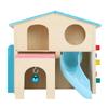 Wooden Hamster Fun House Huts Toy Hamster Exercise Playthings Fun Gym Playground