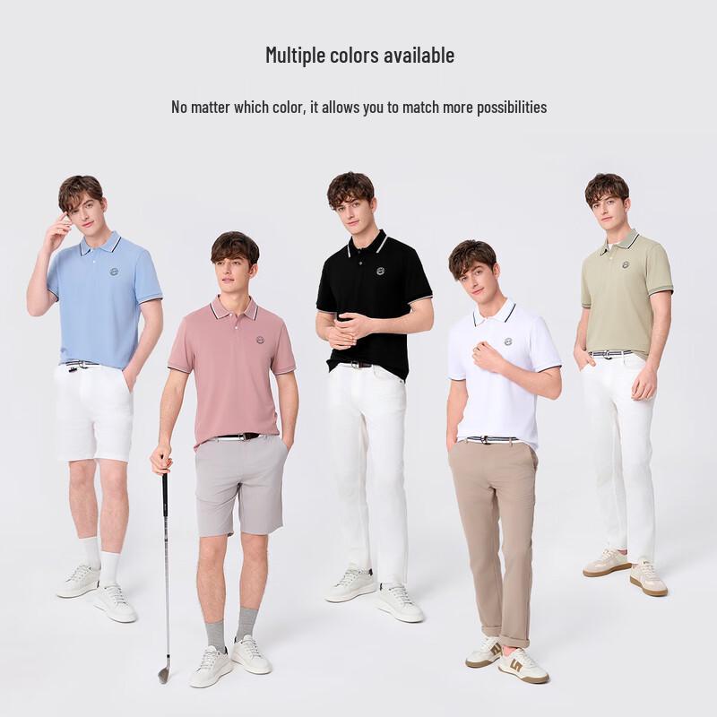 Goldlion Men's Short Sleeve Casual Polo Shirt