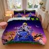 3Pcs Beetlejuice Spooky Adventure Bedding Set Soft Fabric Duvet Cover Pillowcases Home Christmas Xmas Halloween Gift 1 Duvet Cover 2 Pillowcase