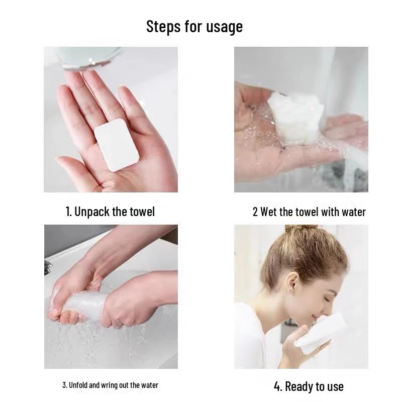 Thickened Travel Disposable Face Towels - Compressed, Comfortable, Soft, and Ideal for Home or Business Trip.