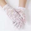 Guanti da Donna in Rete Sottile e Pizzo, Guanti alla Moda con Volant a Dita Intere per Protezione UV da Guida, Traspiranti e Resistenti al Sole, Accessori per le Mani