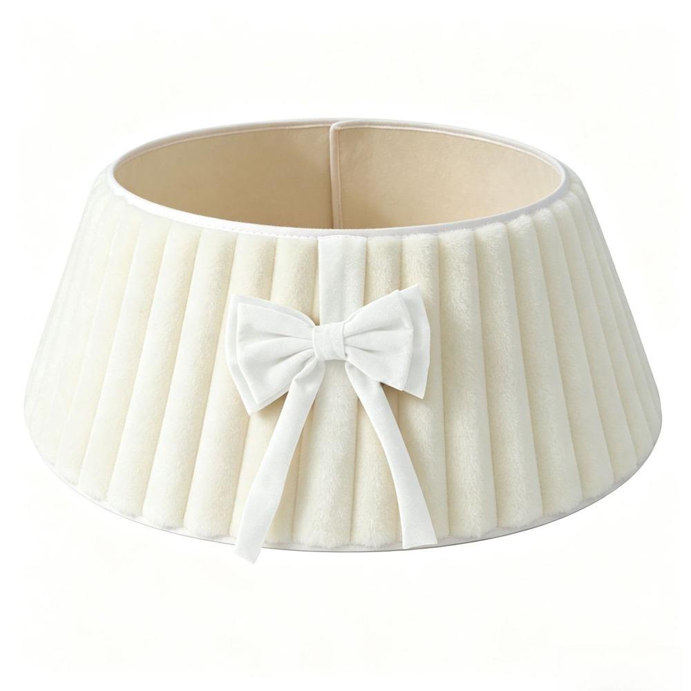 Folding Velvet Christmas Tree Collar Strip Design Christmas Tree Base Protector Farmhouse