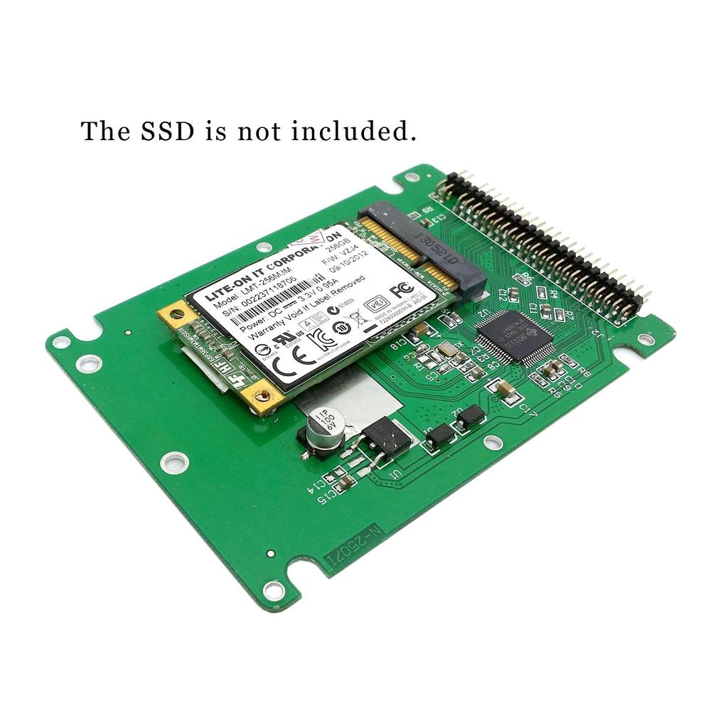 NFHK mSATA Mini PCI-E SATA SSD To 2.5-inch IDE 44-pin Laptop Hard Drive Enclosure (White)