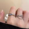 Glazed Chain Star-shaped Opening Ring for Women, Sweet and Cool Style, Five-pointed Star Ring for Index Finger, Design-inspired Finger Ring
