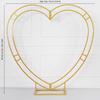 Uflower Heart-Shaped Frame Arch Wedding Backdrop Luxury Red Rose Floral Arrangement Decor with Cloth Base for Special Occasions