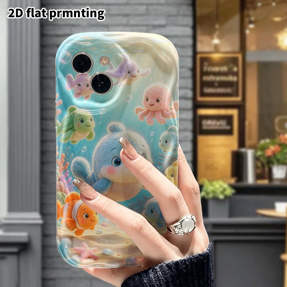 Phone Case: 2D flat, fits iPhone 18, 17, 16, 15, 14, 13, 12Pro protective case, plush little animals, perfect Christmas and Halloween holiday gift