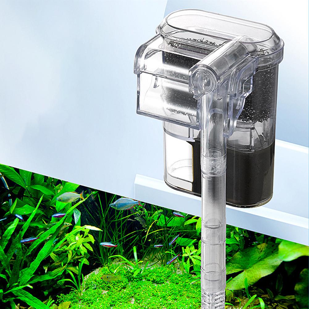 Adjustable Flow Fish Tank Filter Fully Transparent Design High-quality Plastic Material Compact Fish Tank Cleaner