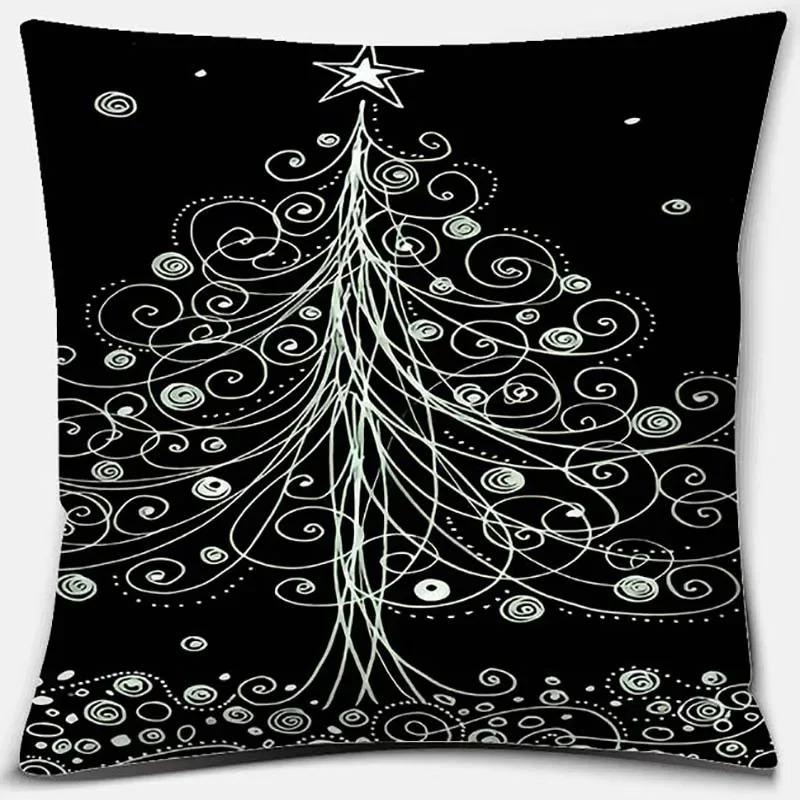 Christmas Themed Pillowcases Car Accessories Office Santa Claus Living Room Sofa Home Pillowcases