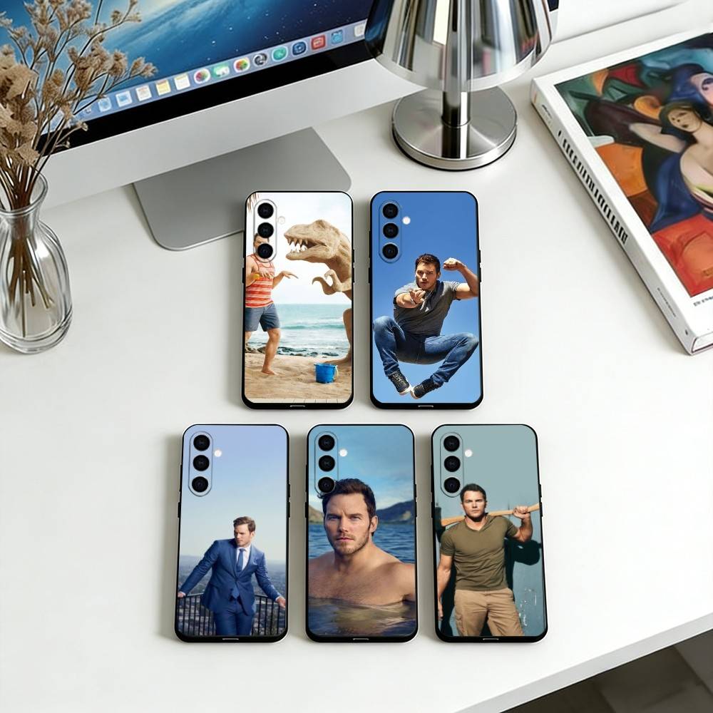 Chris Pratt Phone Case For Samsung Galaxy A73,A72,A71,A70,A53,A52,A51,Others Soft Black Cover