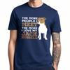 Printed Teenagers Round Neck Tshirt Brand The More People I Meet The More I Love My Jack Russell Stylish For Him Tee Shirt