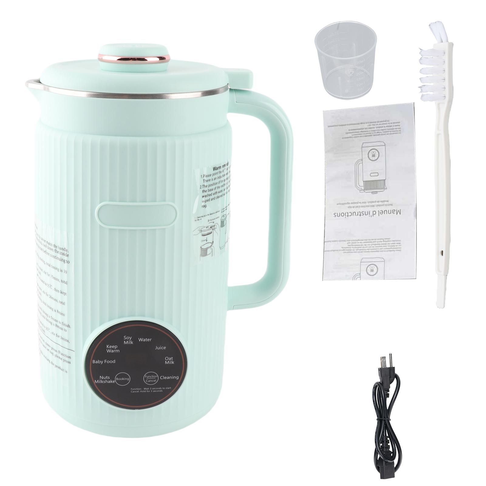 Nensit Soy Milk Maker 8 In 1 Programmable Blender With Digital Display 12 Stainless Steel Blades Auto Cleaning 8H Keep Warm