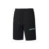 Letter Print Cotton Drawstring Shorts Men Bottoms Black 597479-01